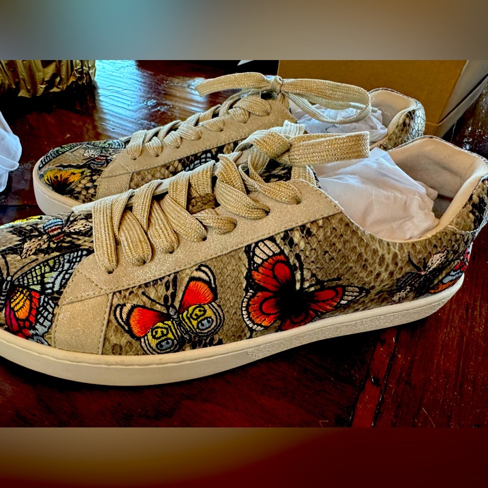 Johnny Was size 9 tennis shoes. Brand new, never worn outside. Beautiful!